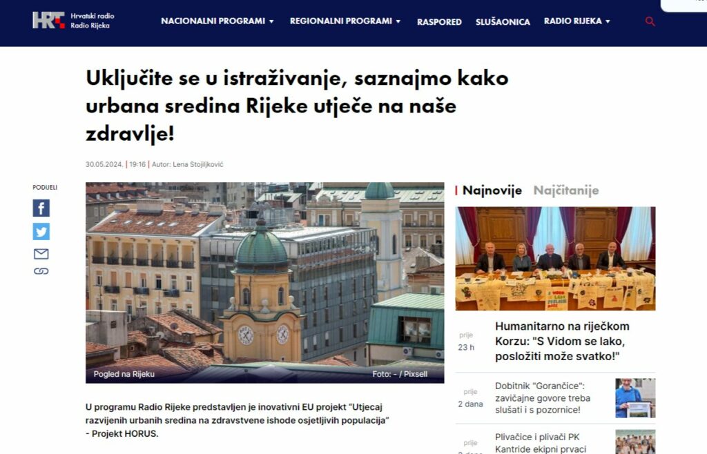 HRT Radio Rijeka-Prof. Vanja Vasiljev interview- HORUS PROJECT